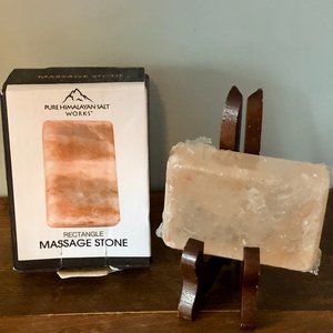 Pure Himalayan Salt Works Rectangle Massage Stone